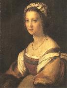 Andrea del Sarto Portrait of the Artist's Wife oil painting reproduction